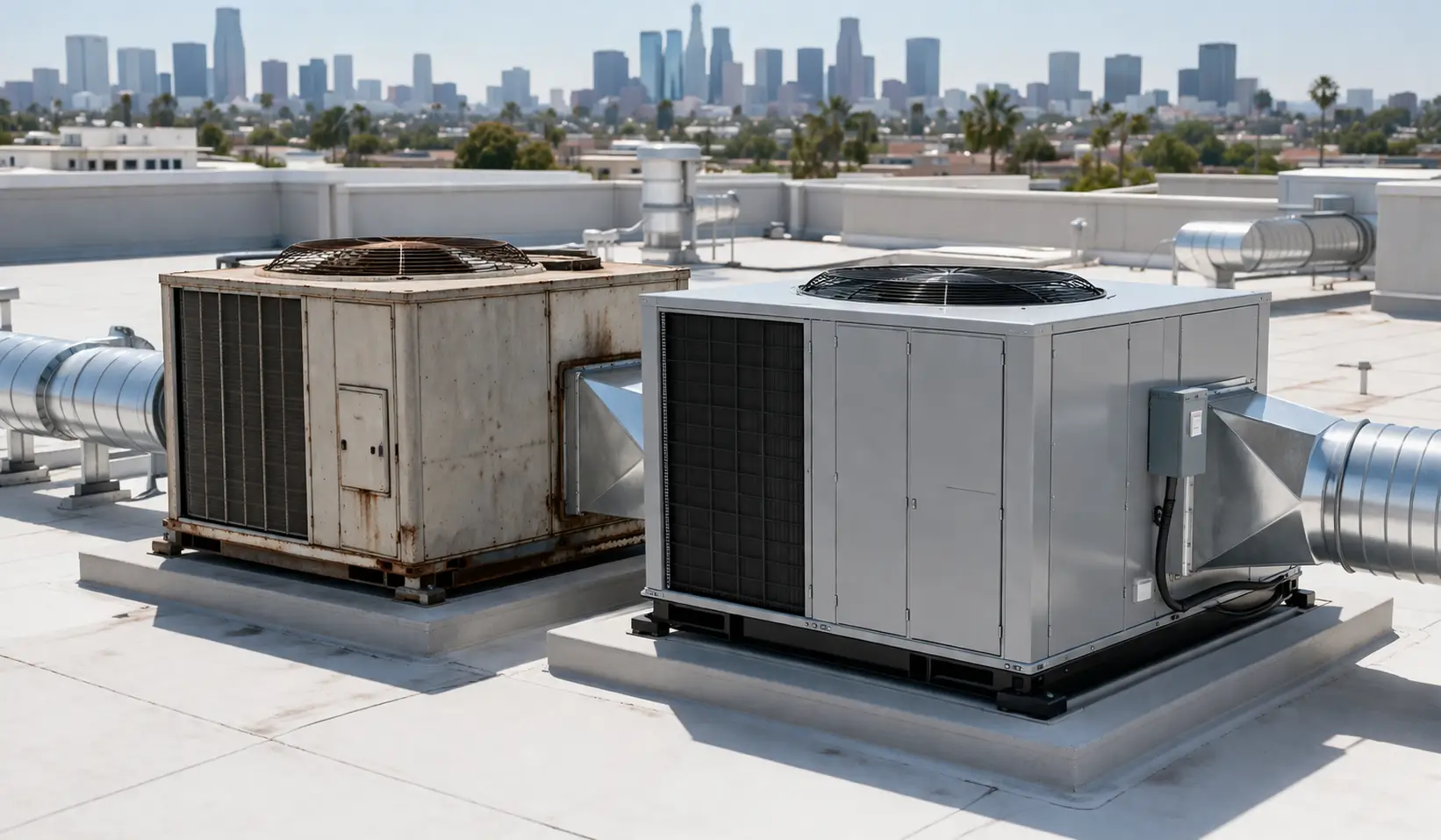 Commercial AC repair Los Angeles  -  AIRONE rooftop unit service